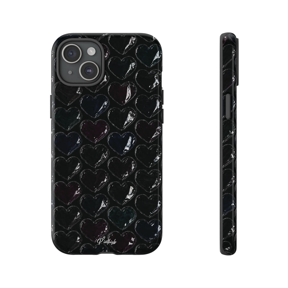 Black Pop Hearts Tough Case