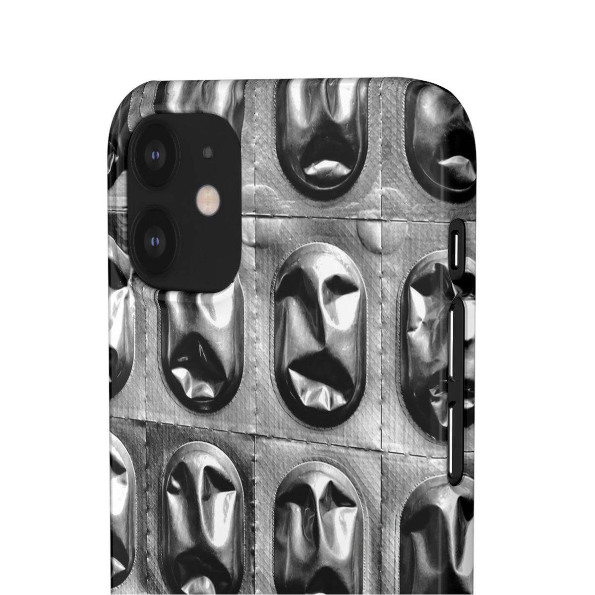 Metallic Mask Grid Snap Case