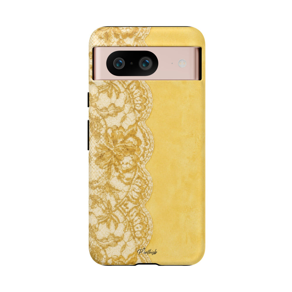 Yellow Vintage Lace Tough Case