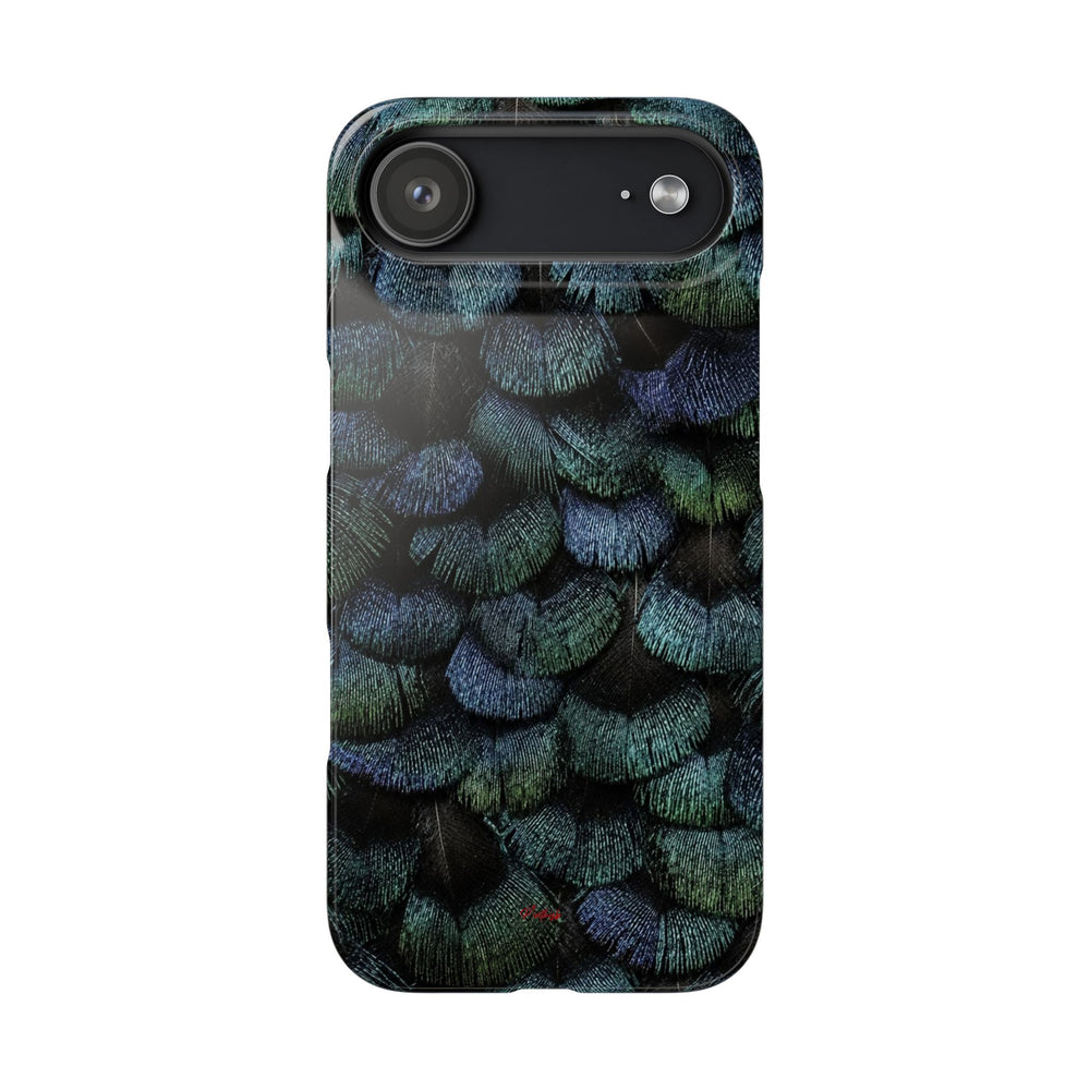Iridescent Feather Snap Case
