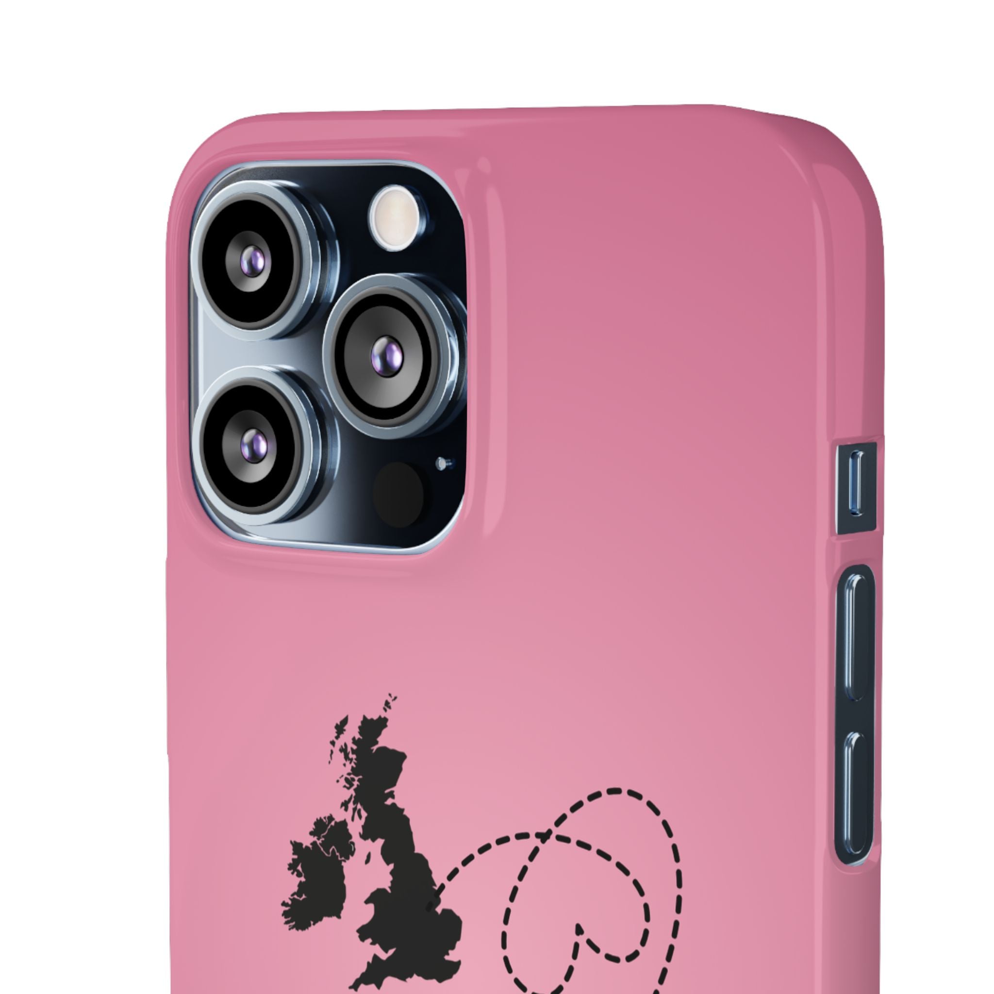 UK to Albania Pink Snap Phone Case