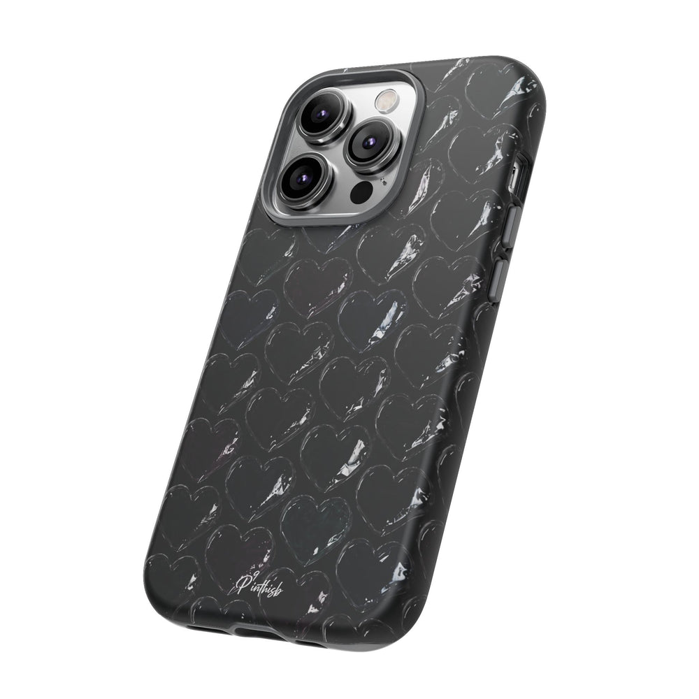 Black Pop Hearts Tough Case
