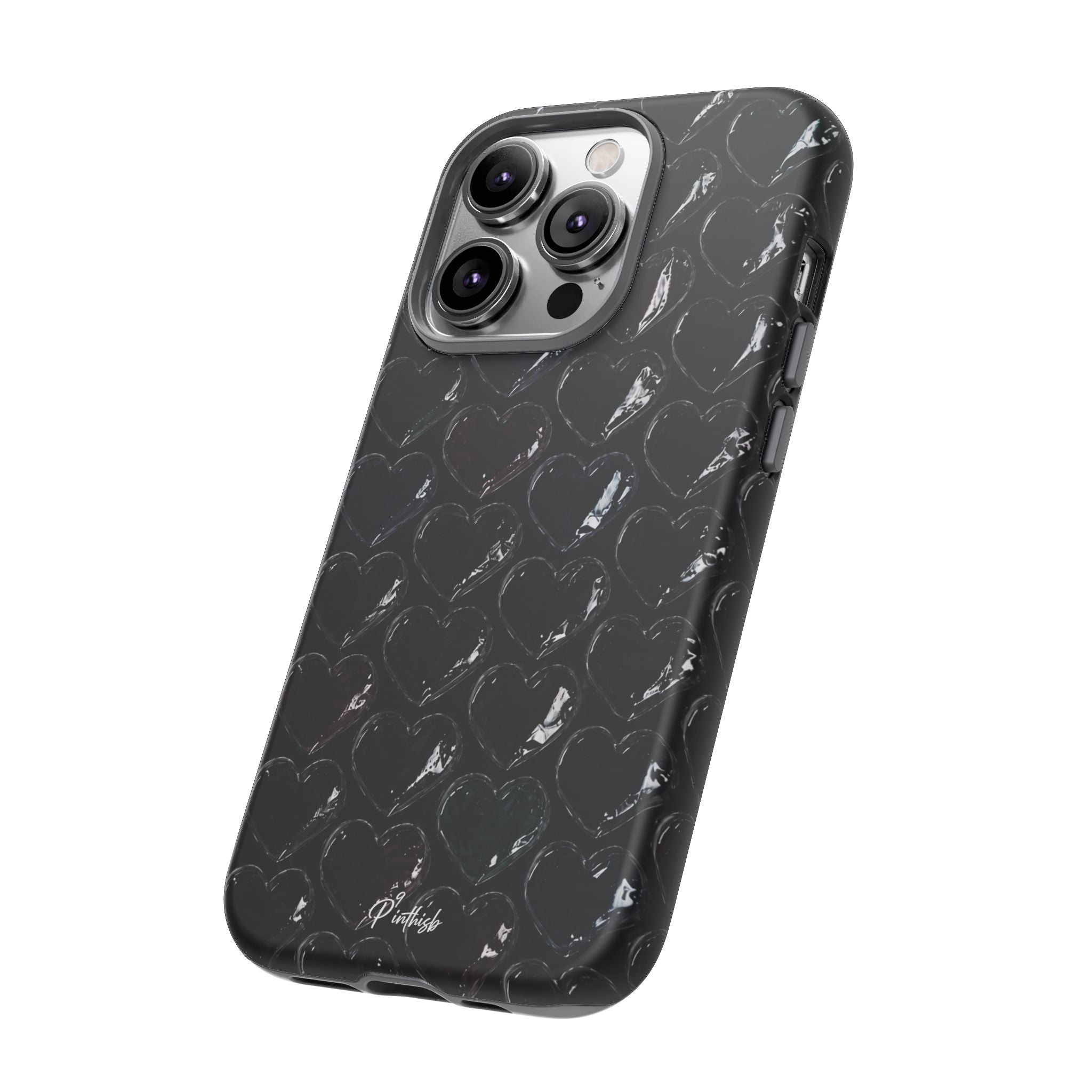 Black Pop Hearts Tough Case