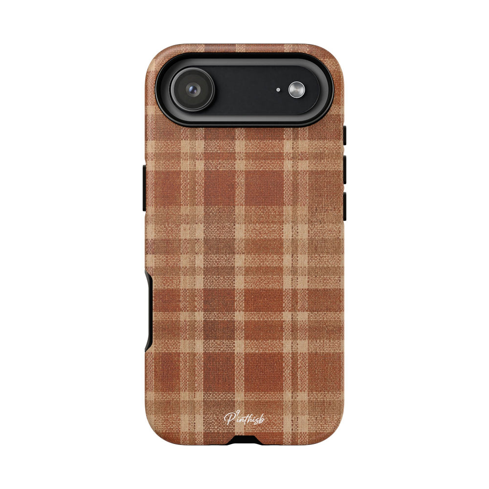 Rustic Brown Cozy Plaid Tough Case