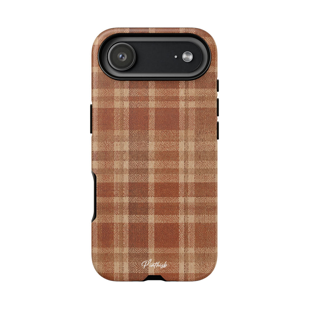 Rustic Brown Cozy Plaid Tough Case