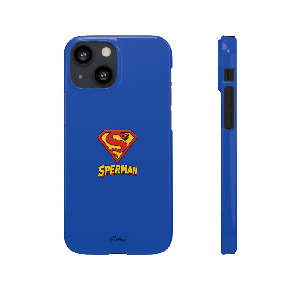 "SPERMAN" Parody Logo Snap Phone Case