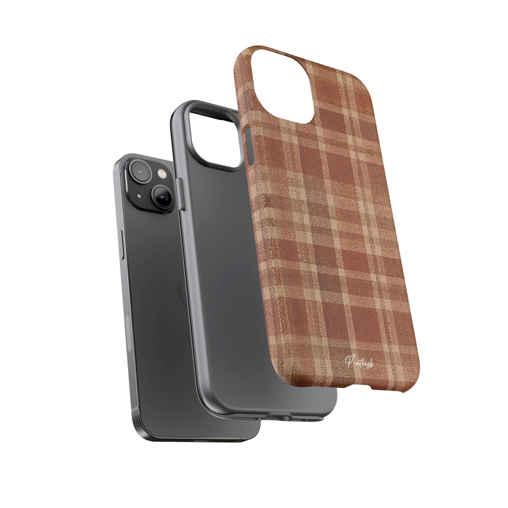 Rustic Brown Cozy Plaid Tough Case