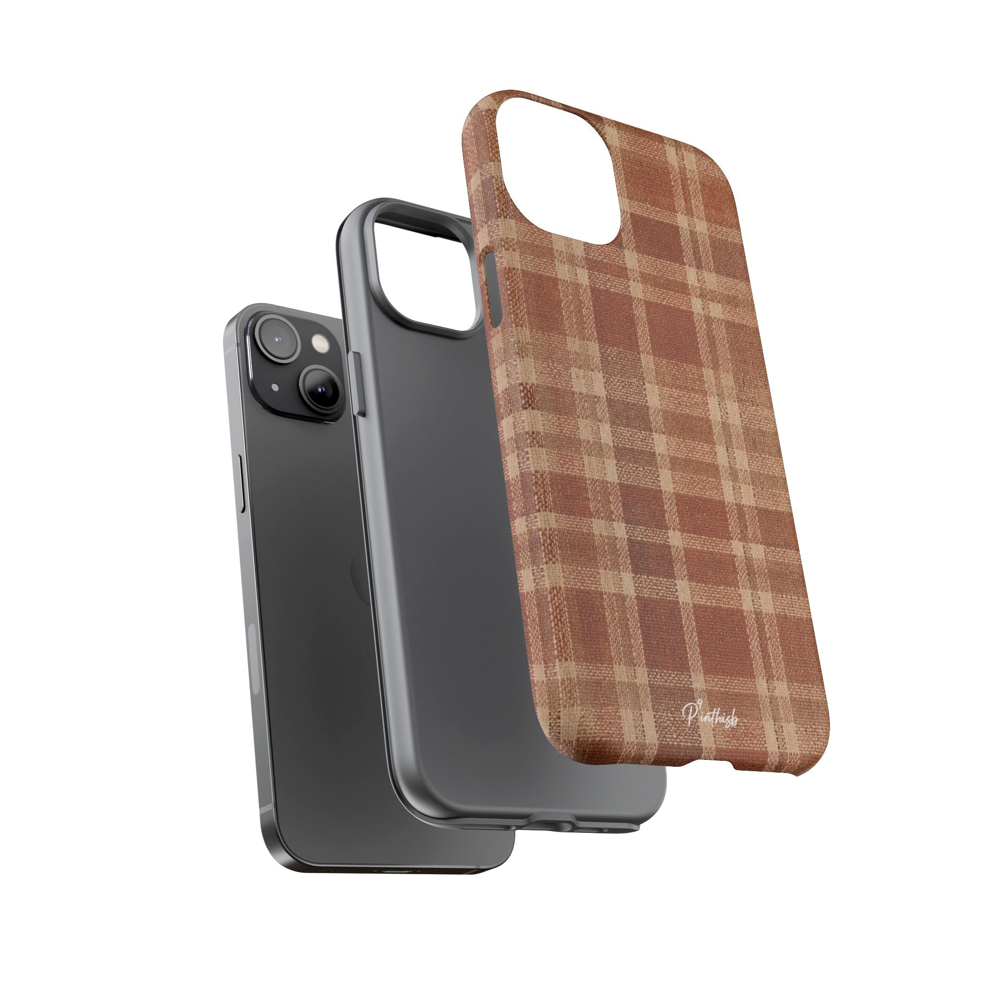 Rustic Brown Cozy Plaid Tough Case