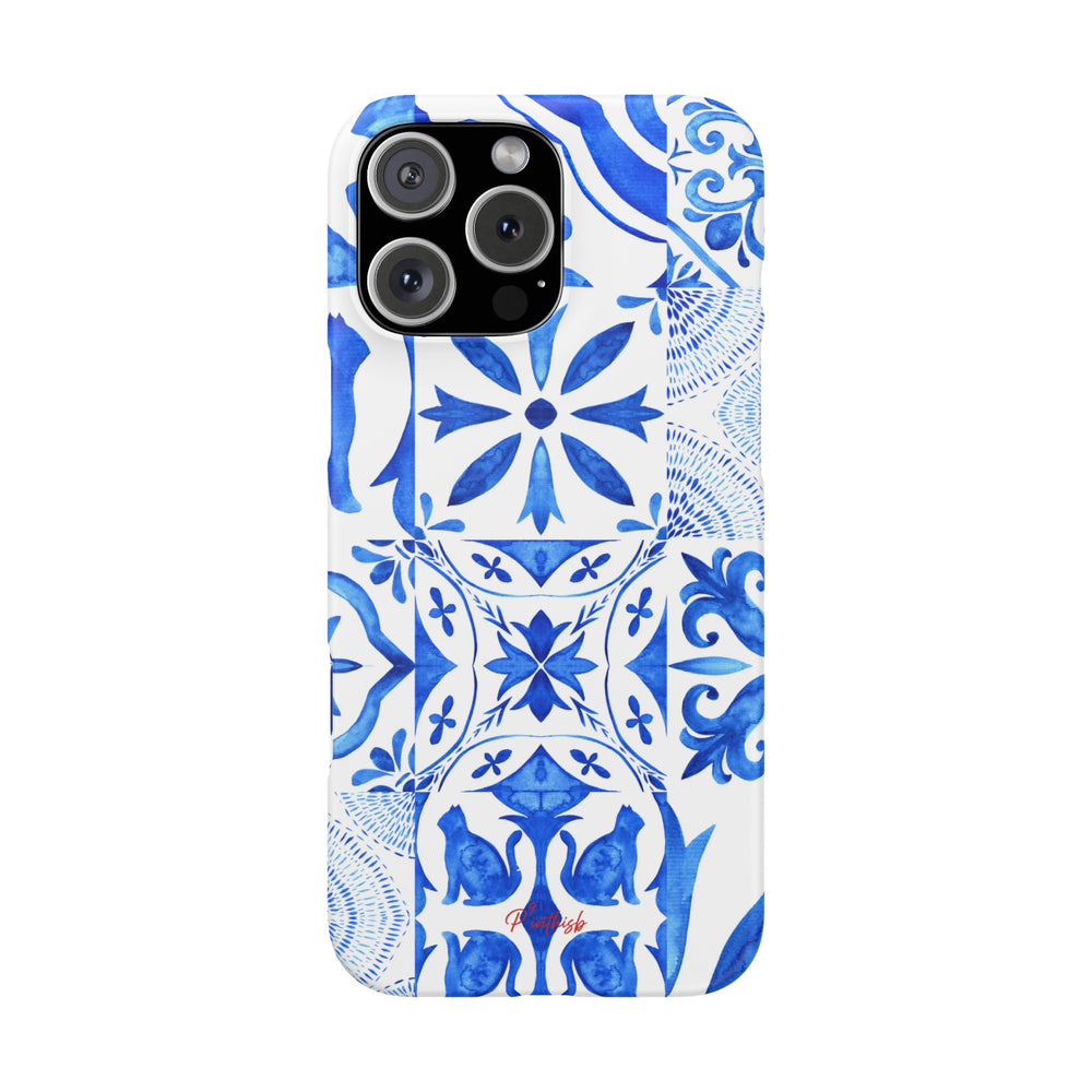 Blue Tile Pattern Snap Phone Case