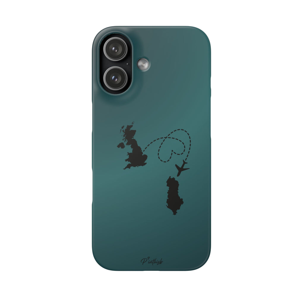 Copy of UK to Albania Pink Snap Phone Case