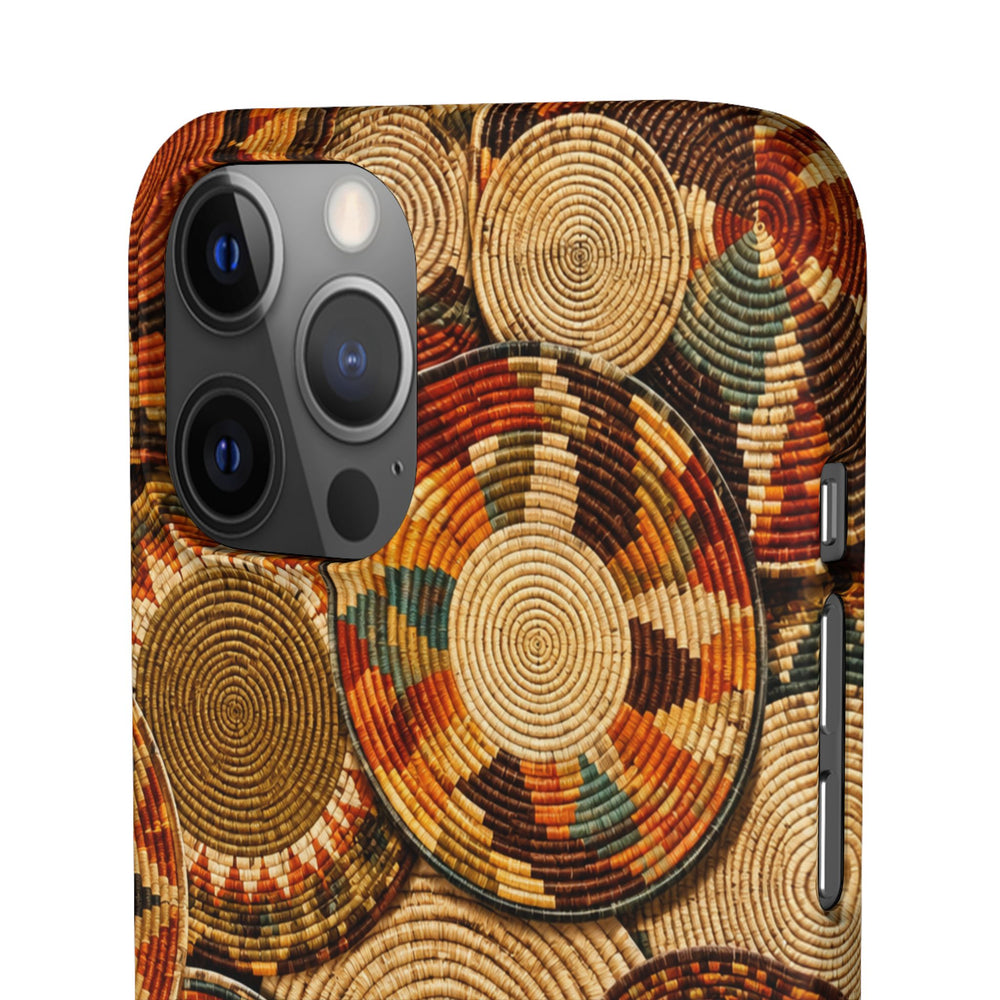 Bohemian Woven Basket Pattern Snap Case