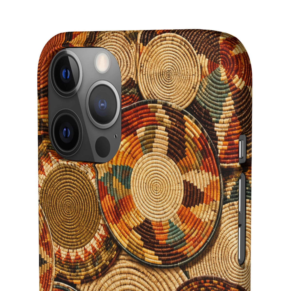Bohemian Woven Basket Pattern Snap Case