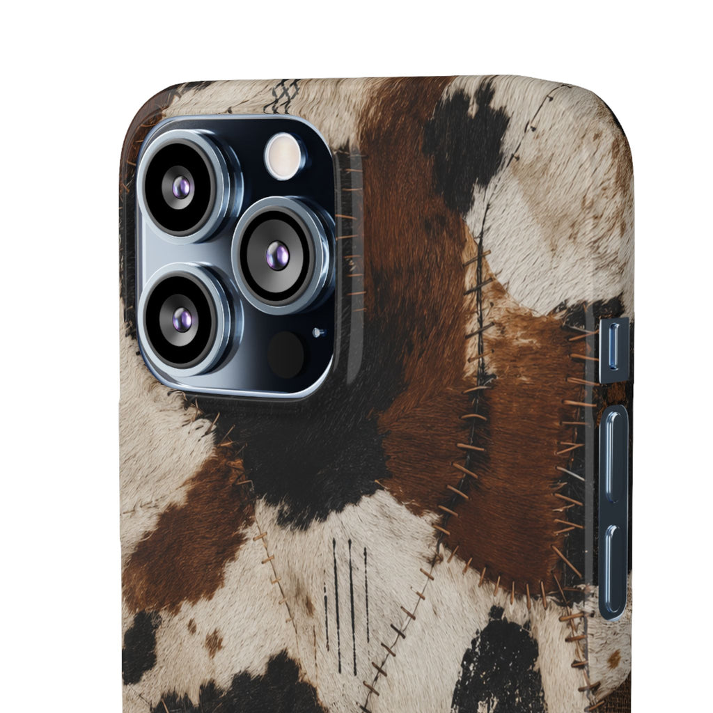 Brown & Black Animal Print Snap Case