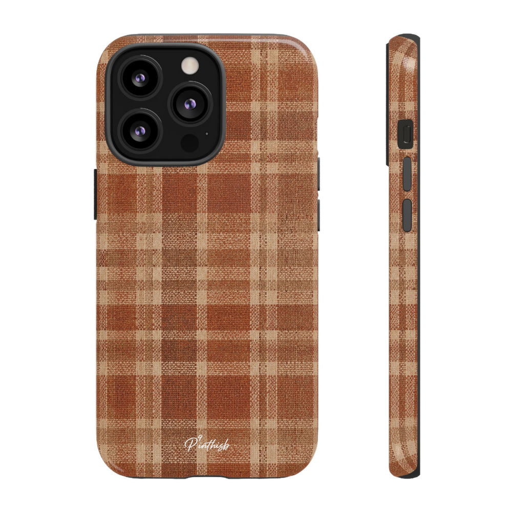 Rustic Brown Cozy Plaid Tough Case
