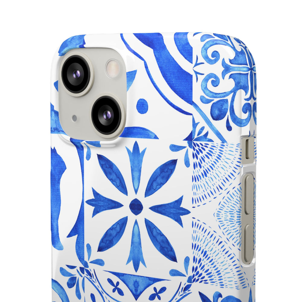 Blue Tile Pattern Snap Phone Case
