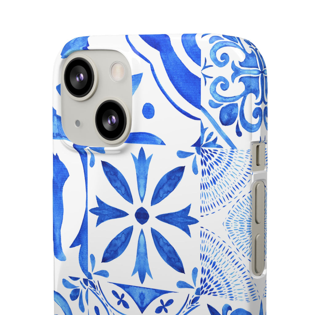 Blue Tile Pattern Snap Phone Case