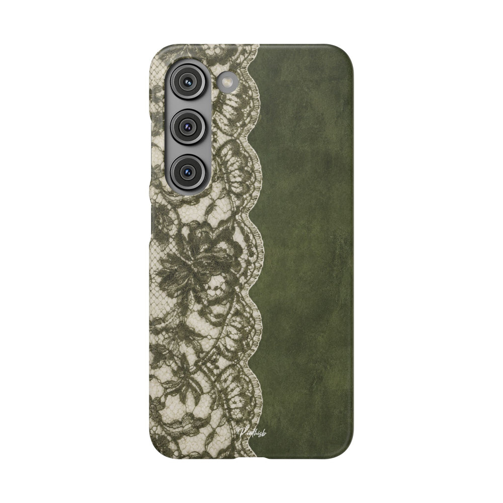Olive Lace Snap Case