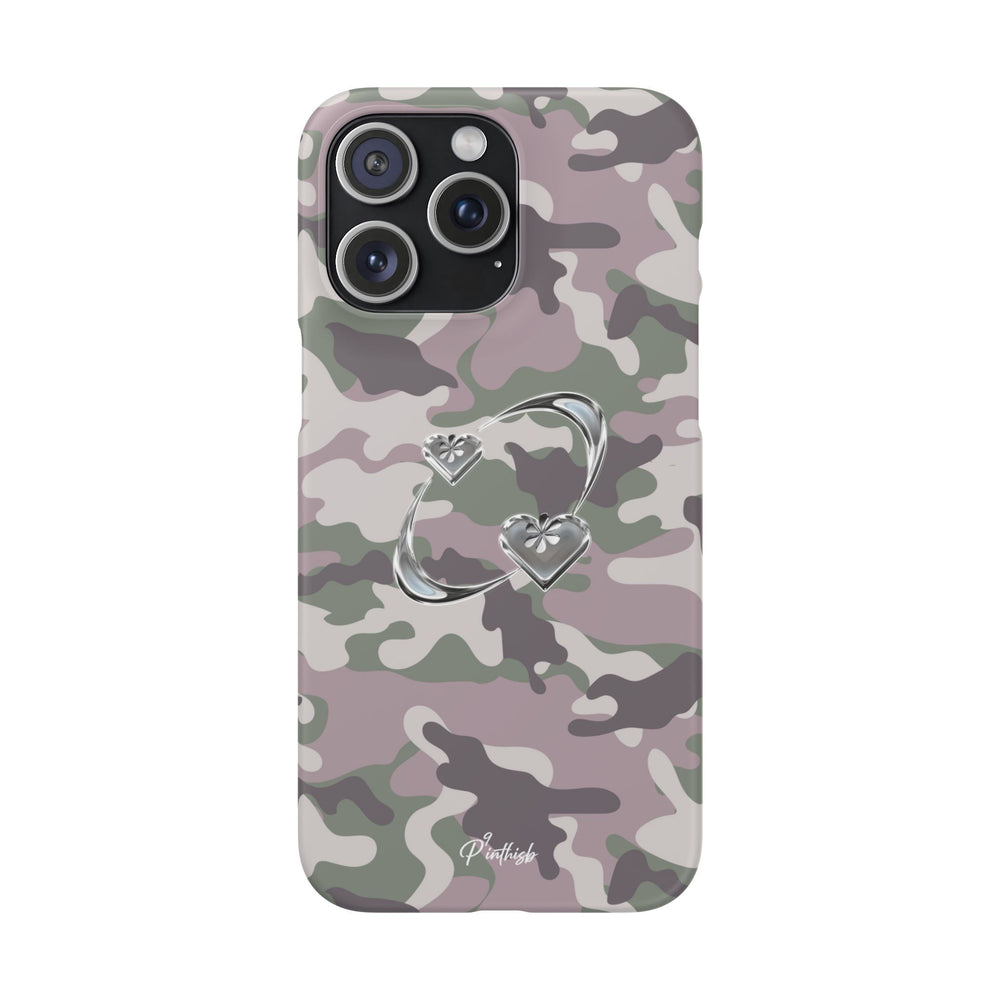 Camouflage Heart Snap Phone Case