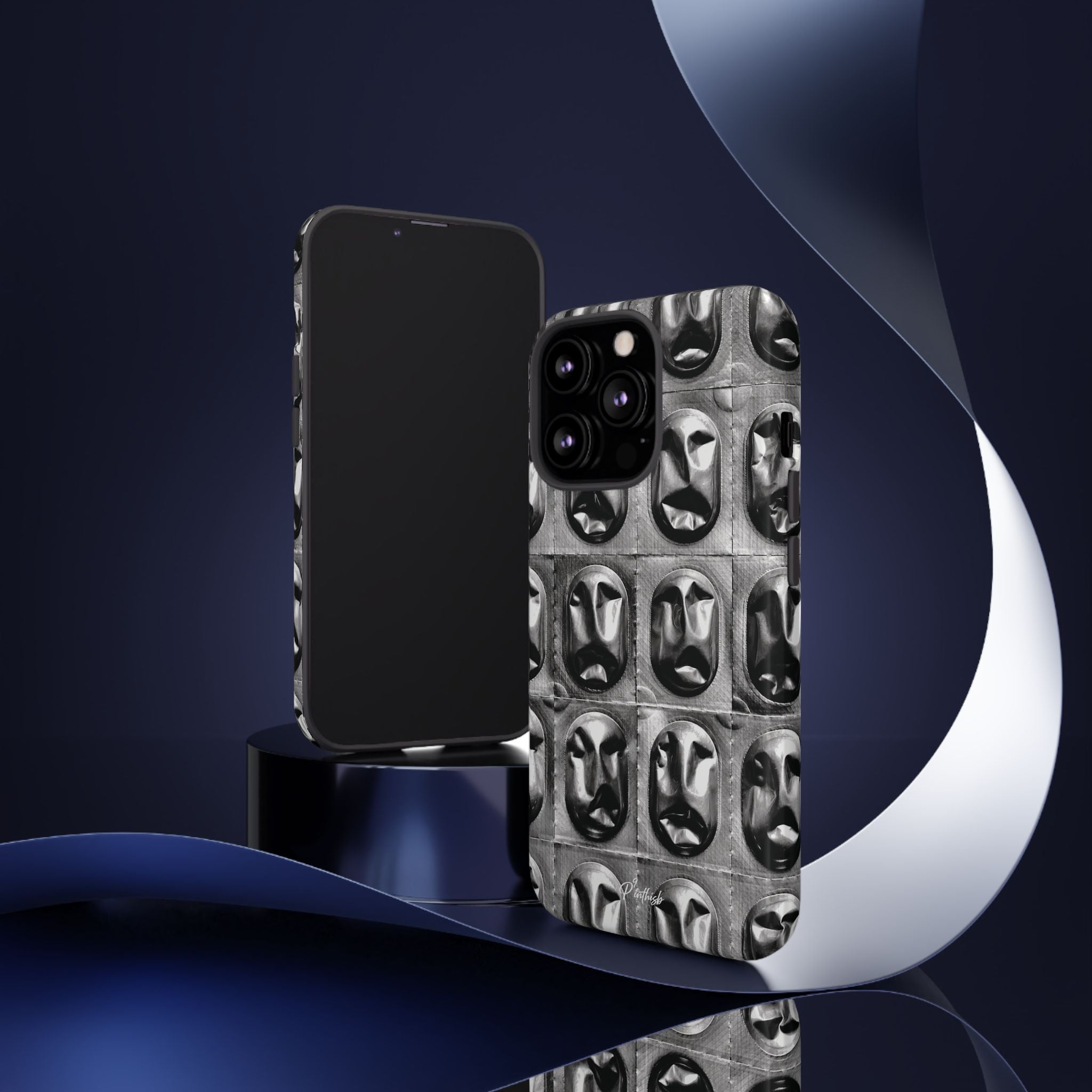 Metallic Mask Grid Tough Case