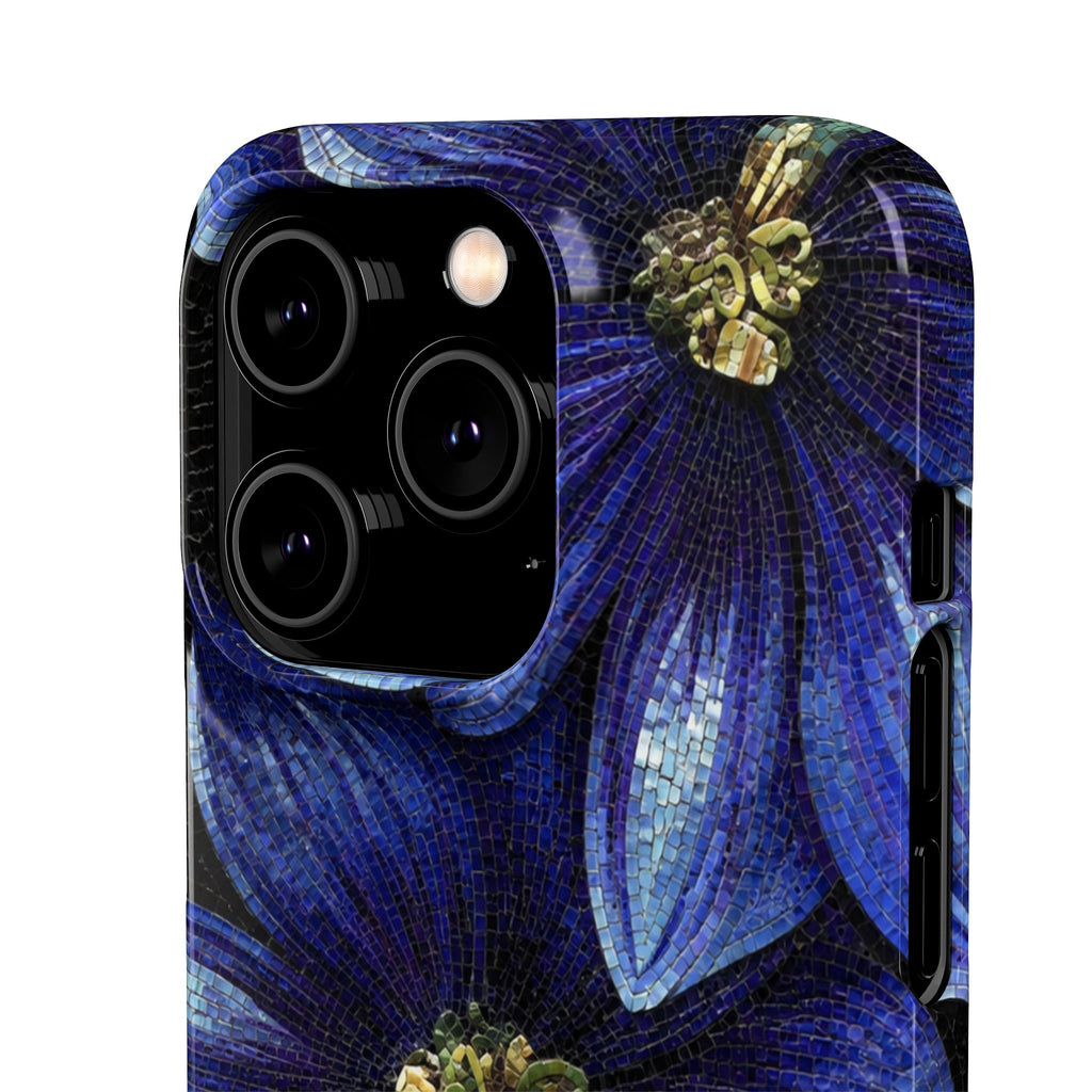 Blue Floral Snap Case