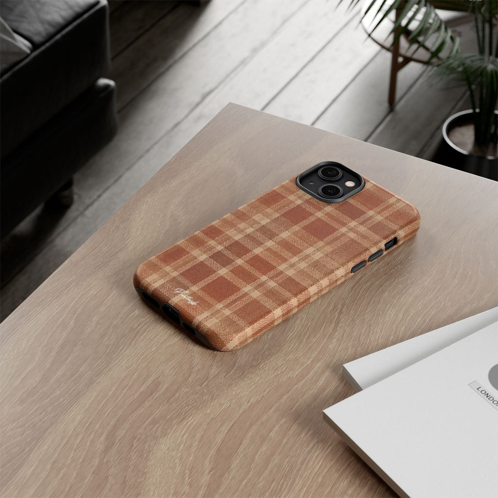Rustic Brown Cozy Plaid Tough Case