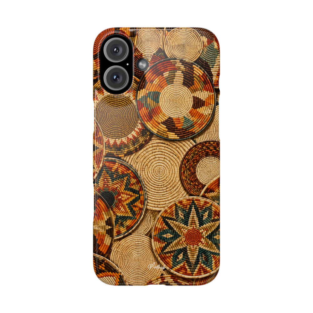 Bohemian Woven Basket Pattern Snap Case