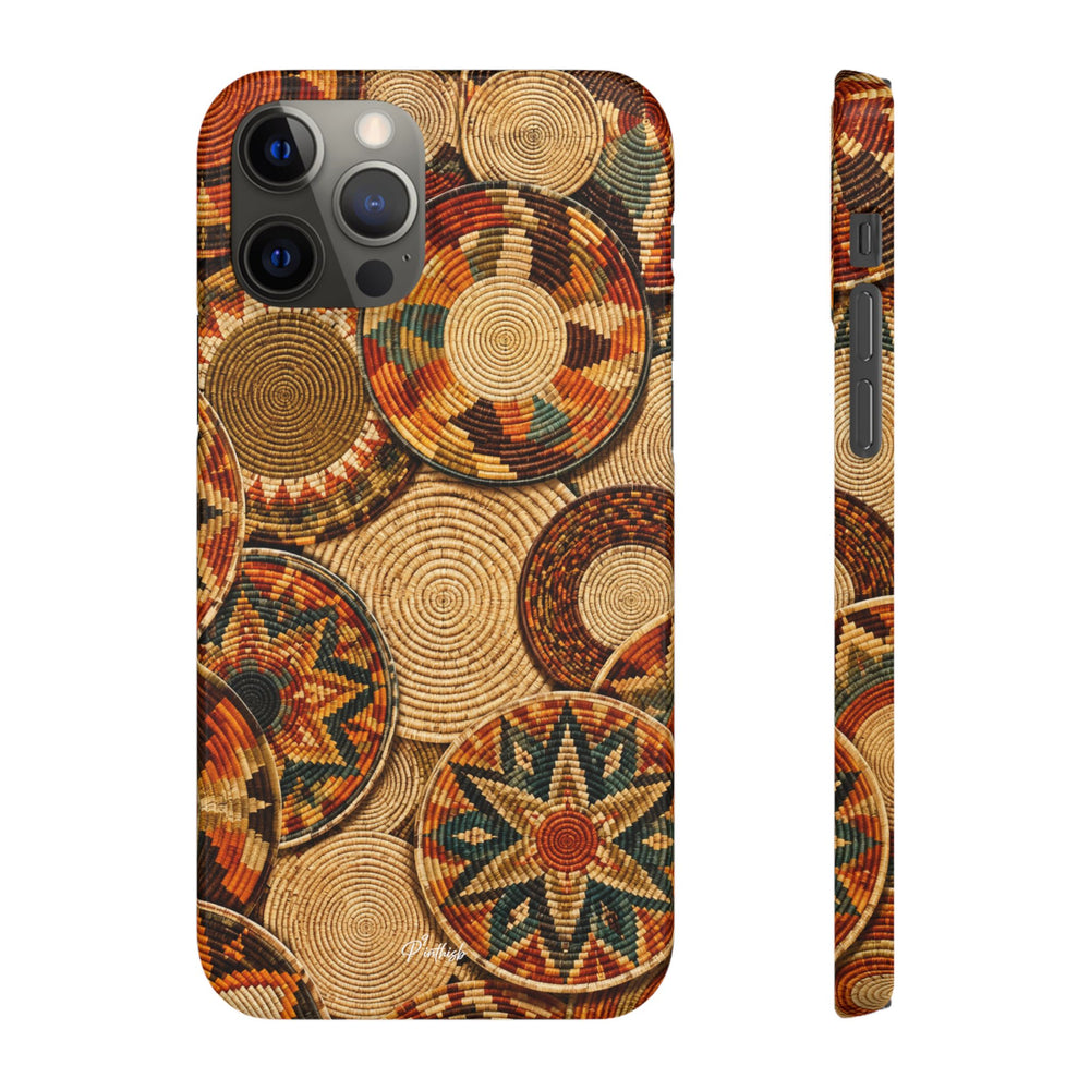 Bohemian Woven Basket Pattern Snap Case
