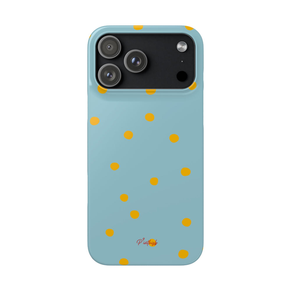 Blue & Yellow Polka Dot Snap Phone Case