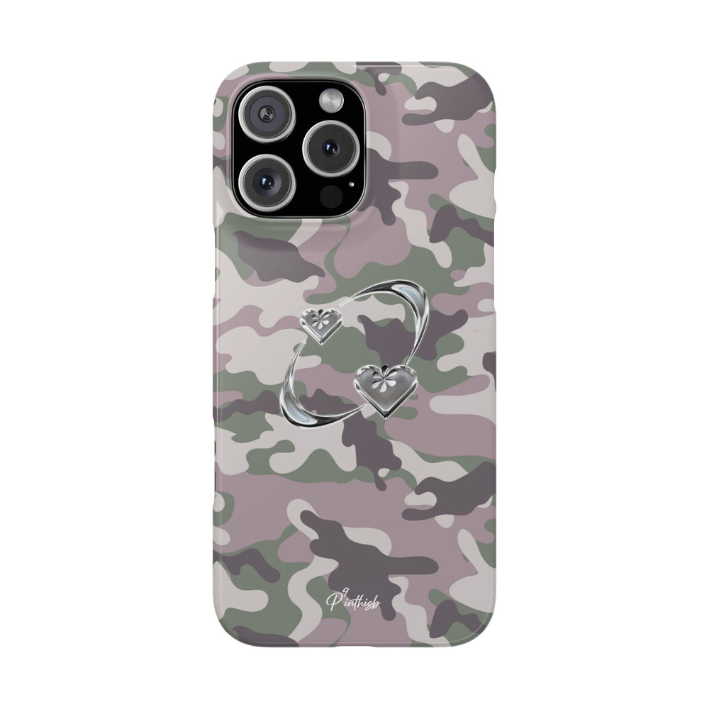 Camouflage Heart Snap Phone Case