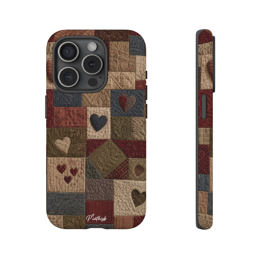 Patchwork Hearts Phone Case