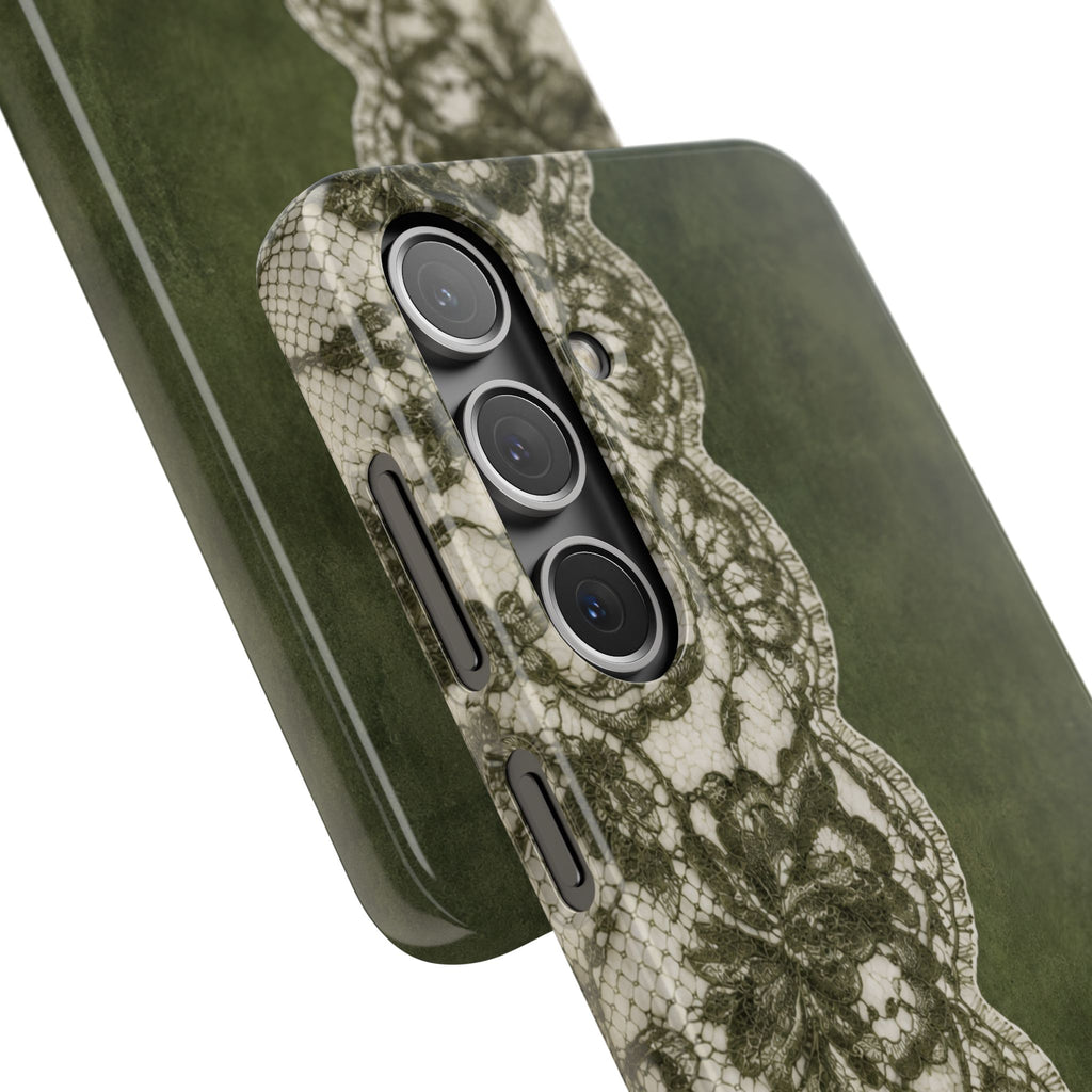 Olive Lace Snap Case