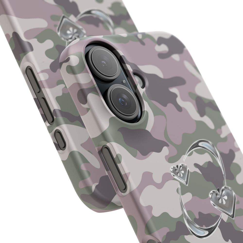 Camouflage Heart Snap Phone Case