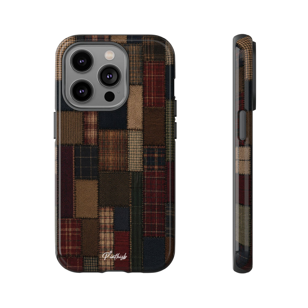Plaid Patchwork Tough Phone Case
