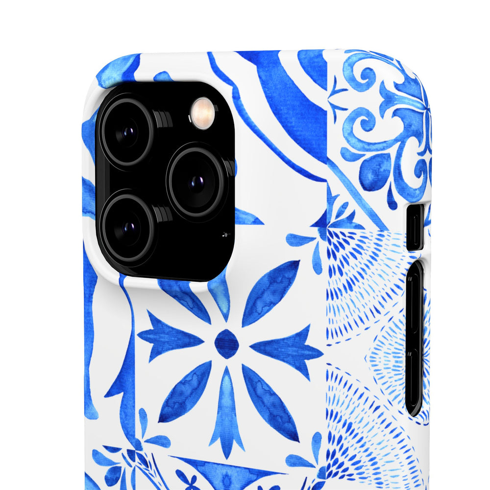 Blue Tile Pattern Snap Phone Case