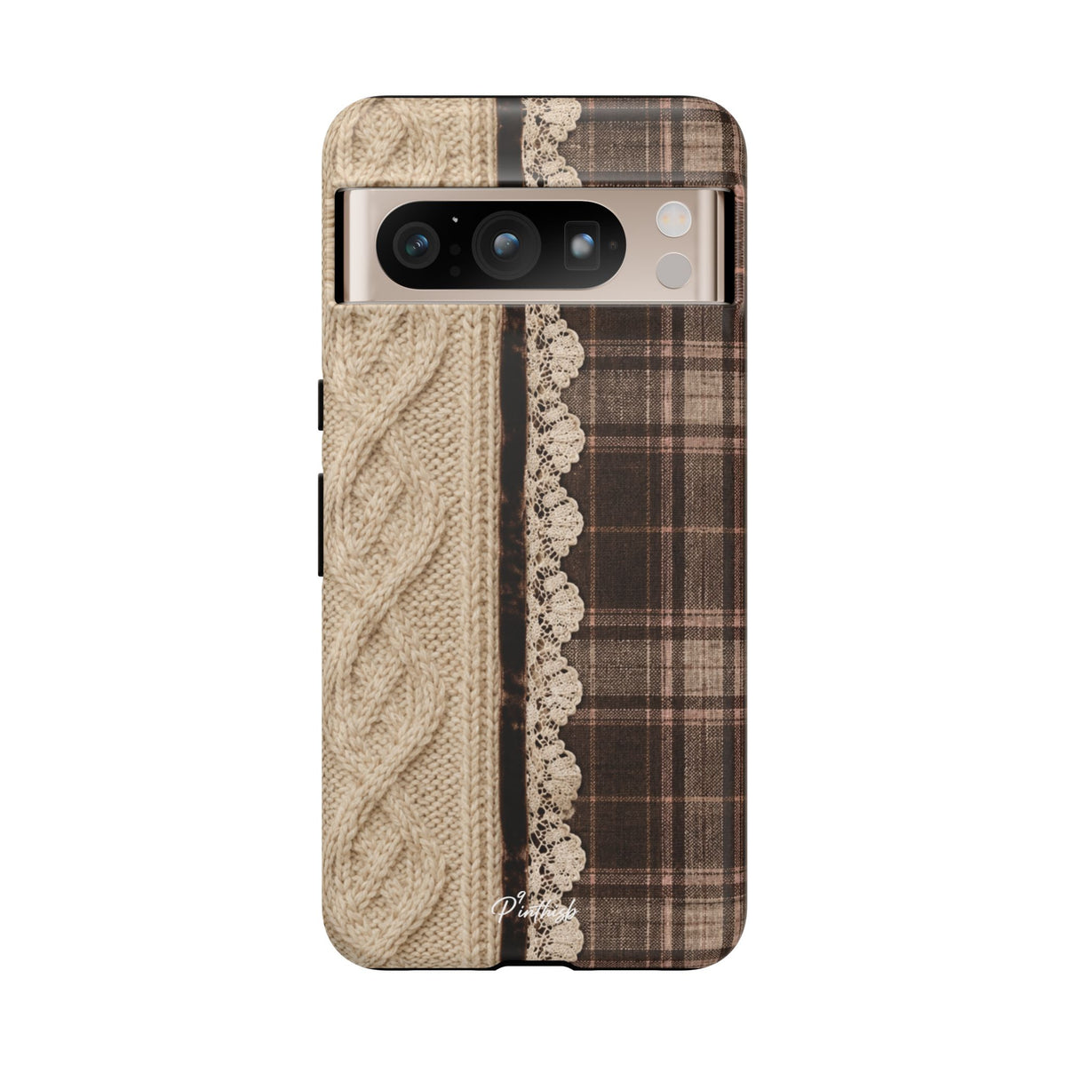 Cozy Plaid Knit Tough Phone Case