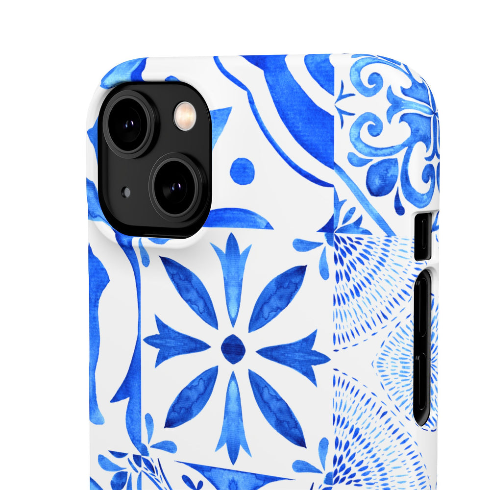 Blue Tile Pattern Snap Phone Case