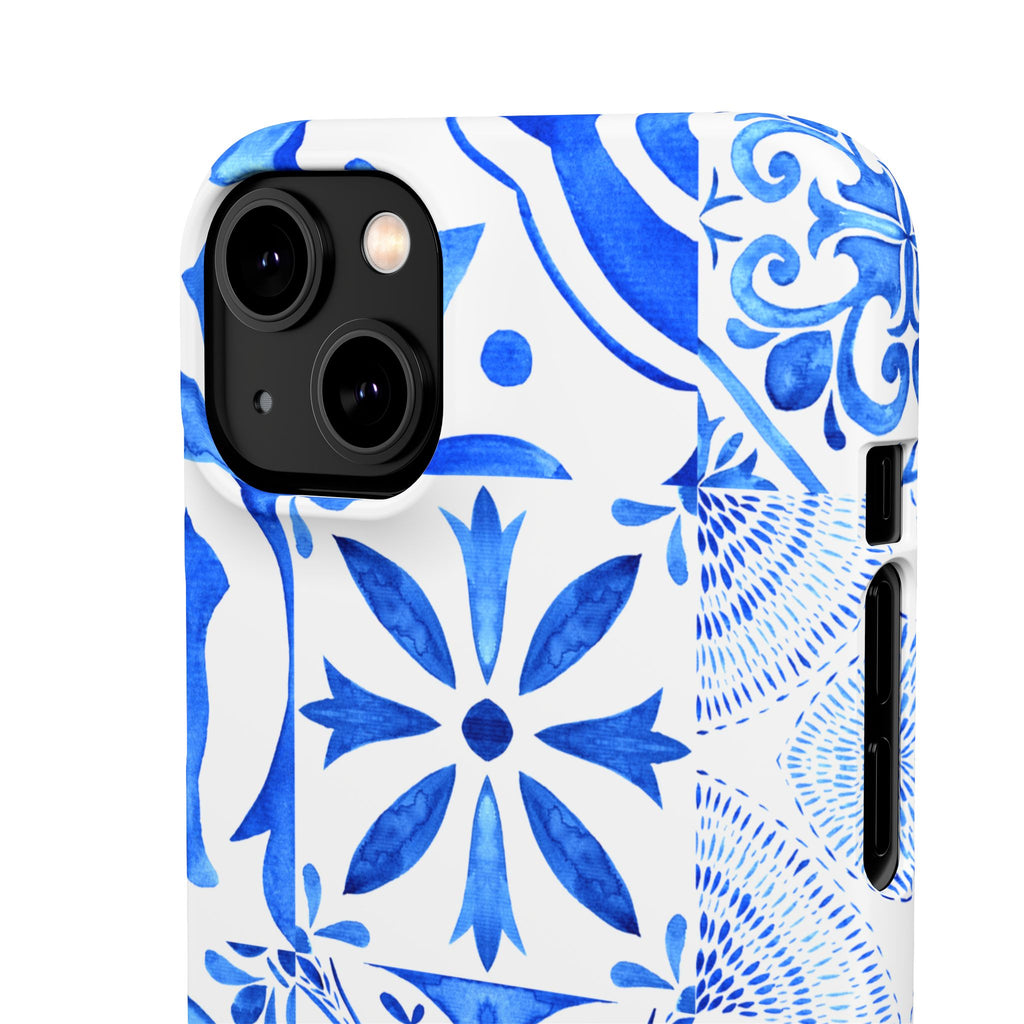 Blue Tile Pattern Snap Phone Case