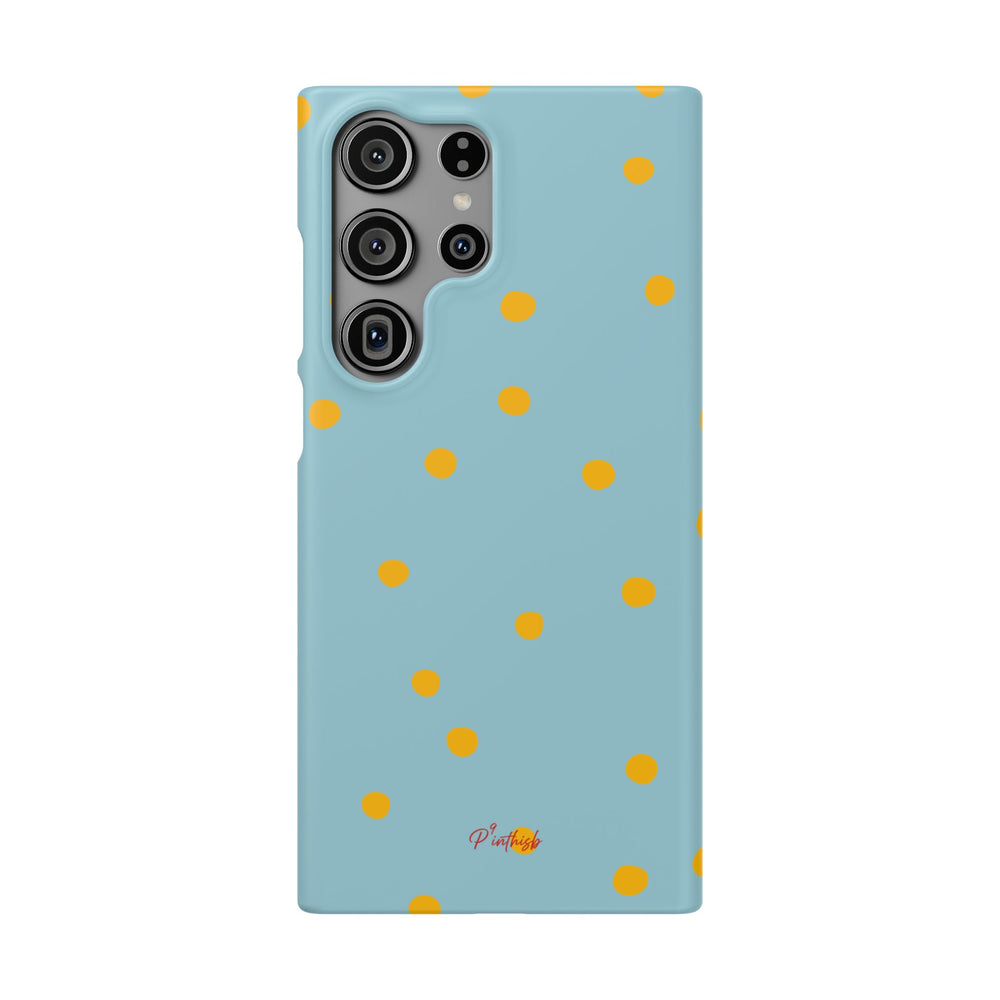 Blue & Yellow Polka Dot Snap Phone Case