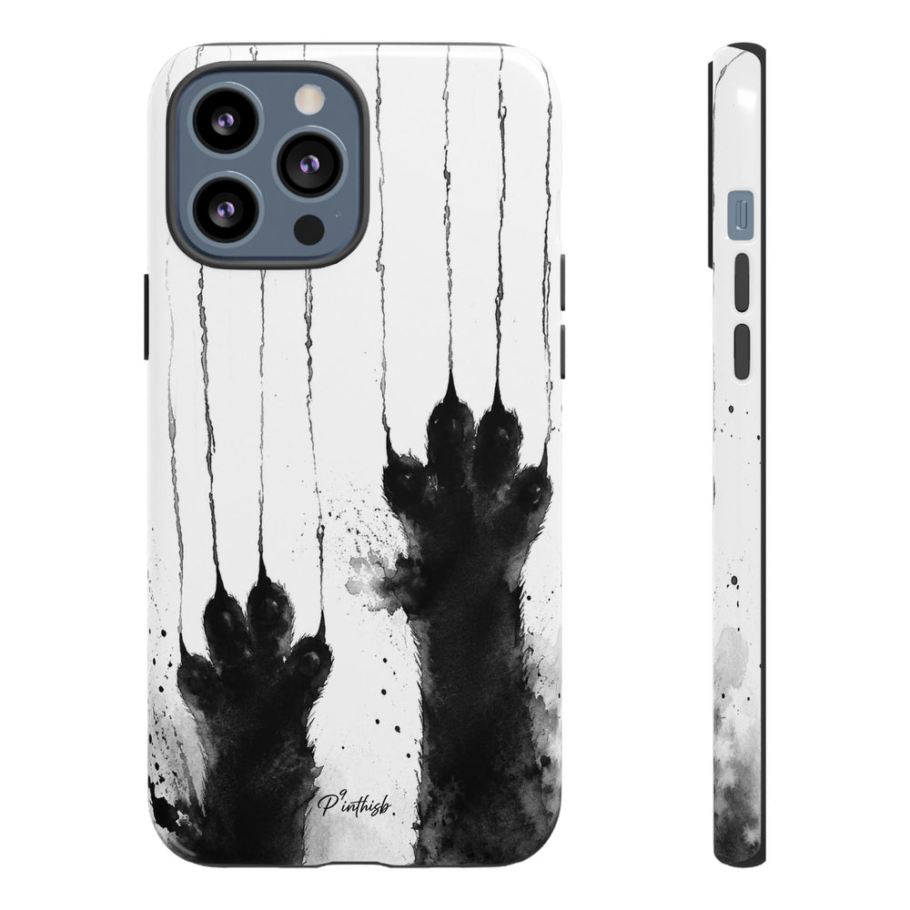 Black Ink Paw Print Tough Case