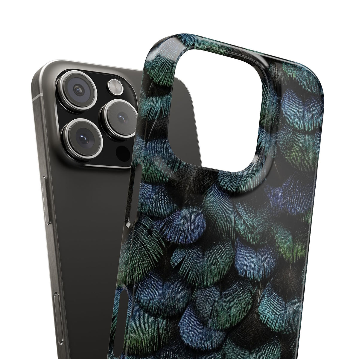 Iridescent Feather Snap Case