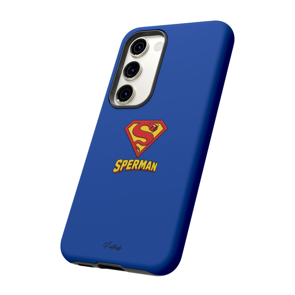 "SPERMAN" Parody Logo Tough Phone Case