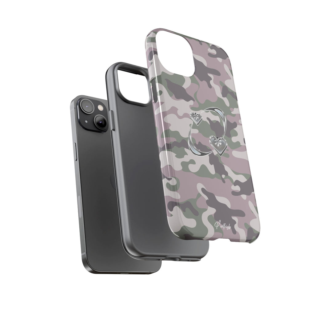 Camouflage Heart Tough Phone Case