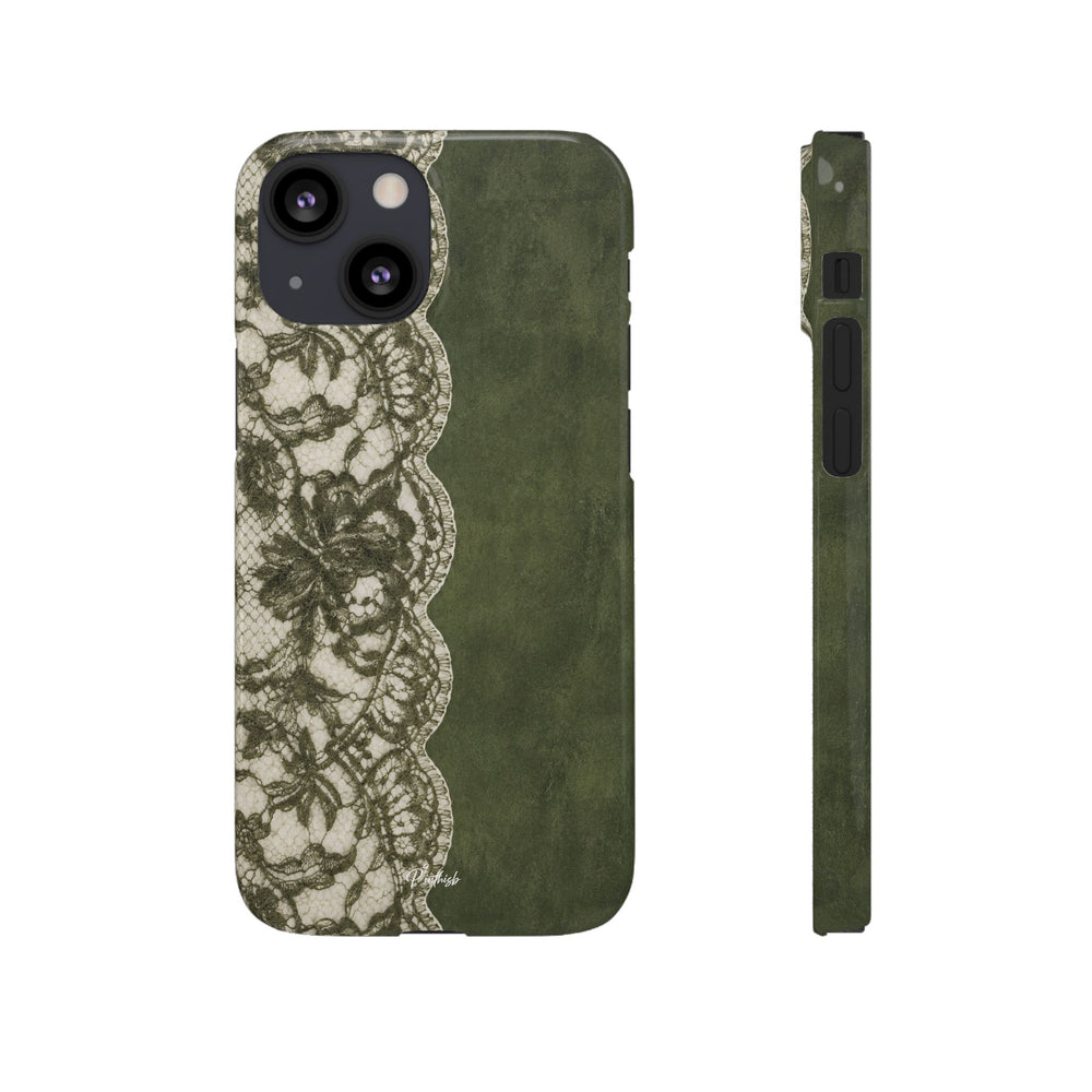 Olive Lace Snap Case