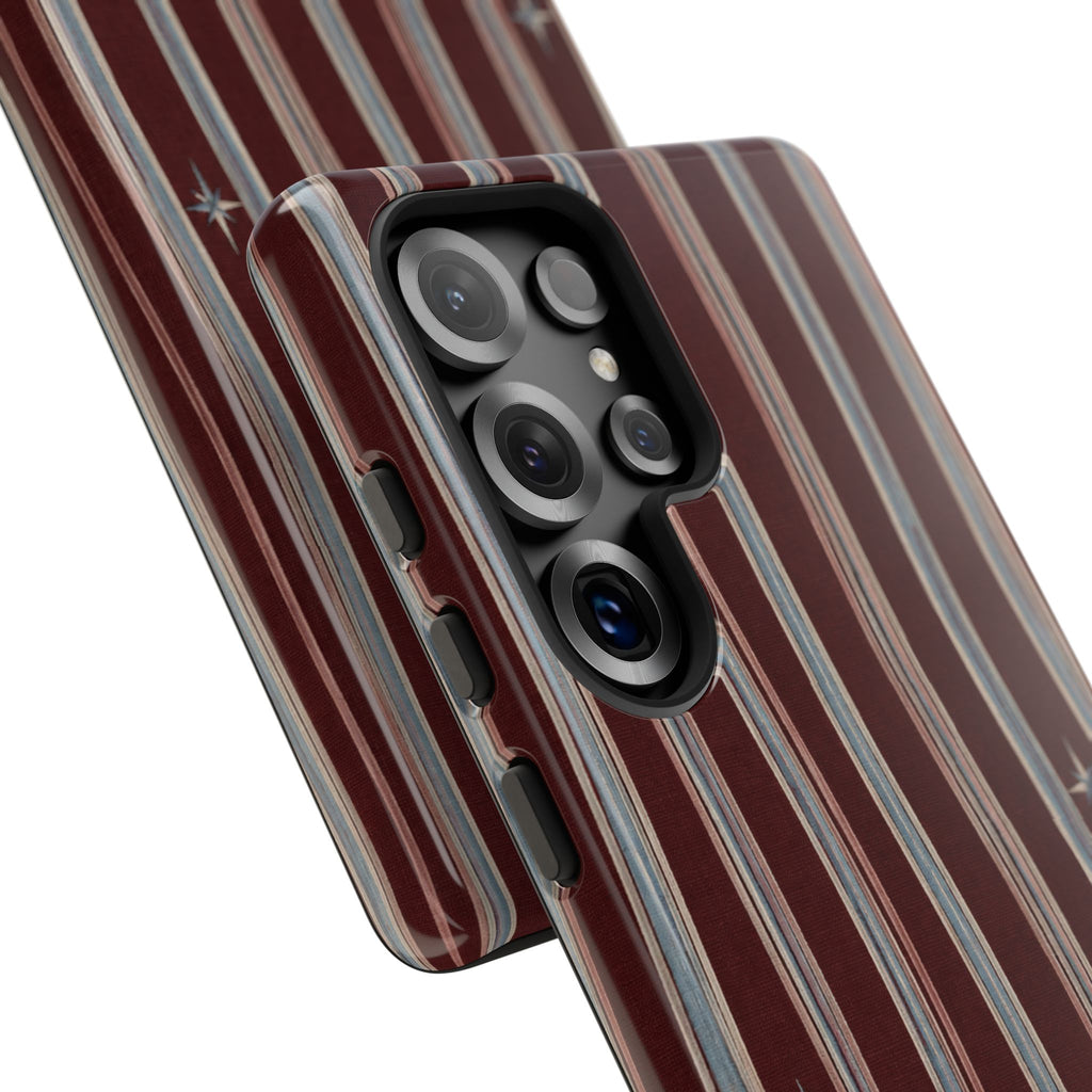 Retro Red & Cream with Star Accents Phone Case