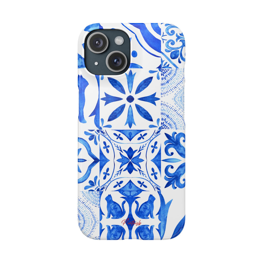 Blue Tile Pattern Snap Phone Case