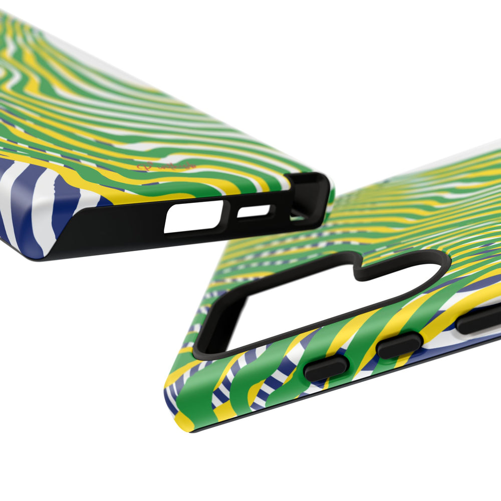 Abstract Green Wave Phone Case