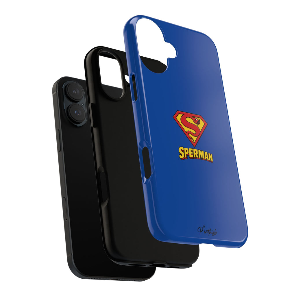 "SPERMAN" Parody Logo Tough Phone Case
