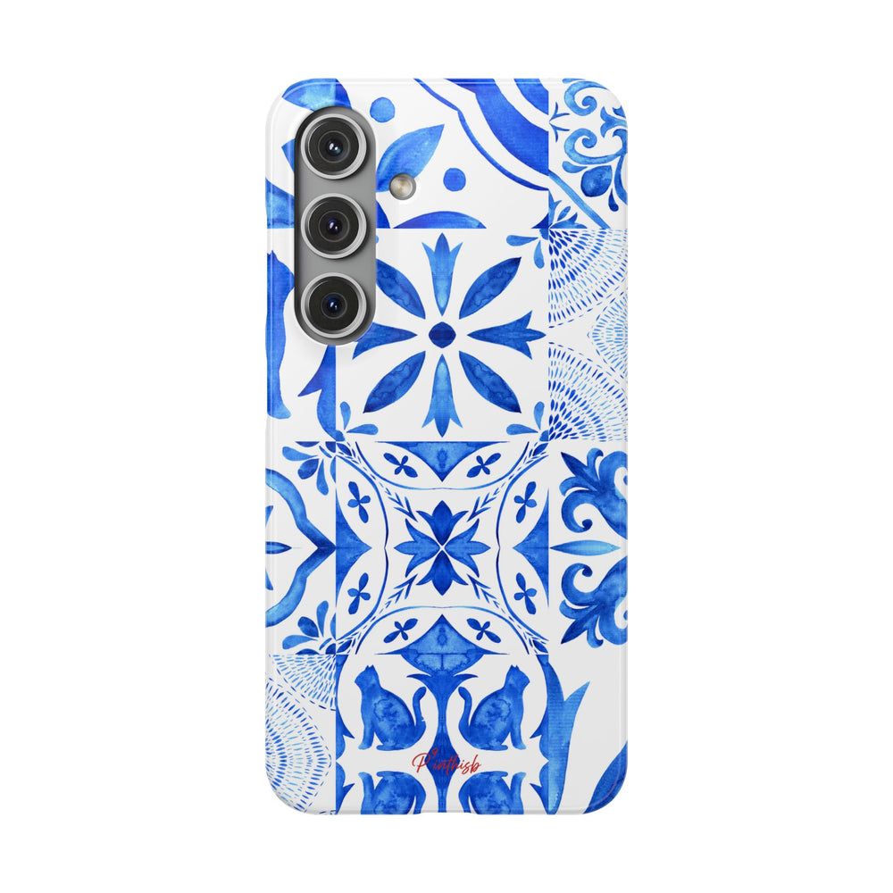 Blue Tile Pattern Snap Phone Case