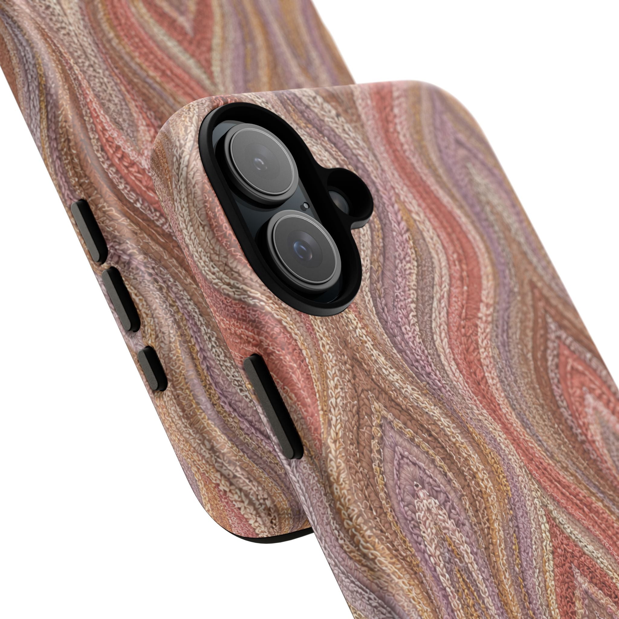 Wavy Peach & Mauve Tough Case
