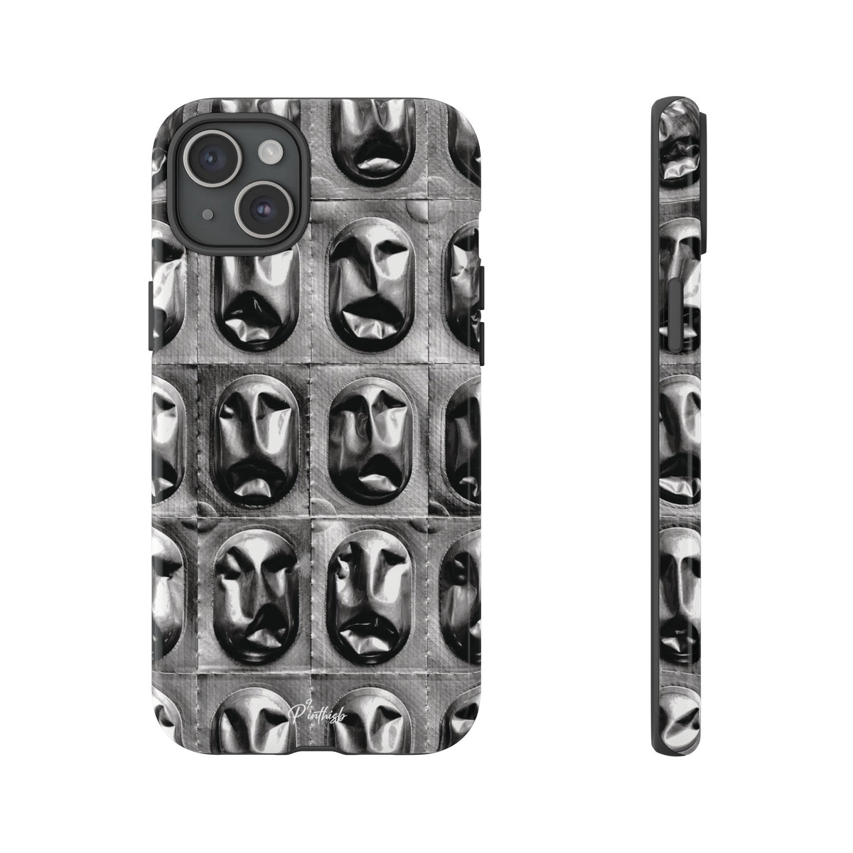 Metallic Mask Grid Tough Case